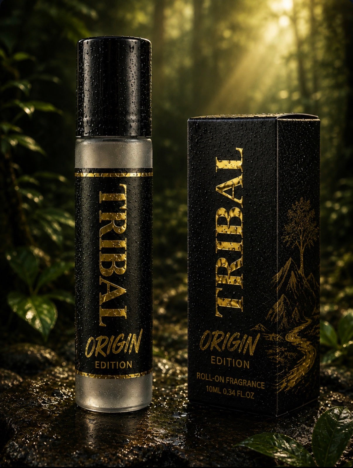 Tribal Origin Edition roll-on fragrance oil and presentation box